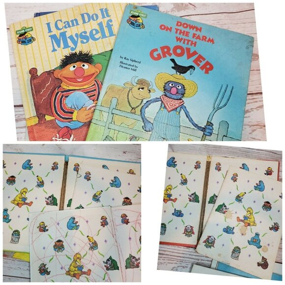 Sesame Street Book Club Lot of 4 Vintage Ernie & Bert Stories - Picture 11 of 11